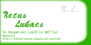 netus lukacs business card